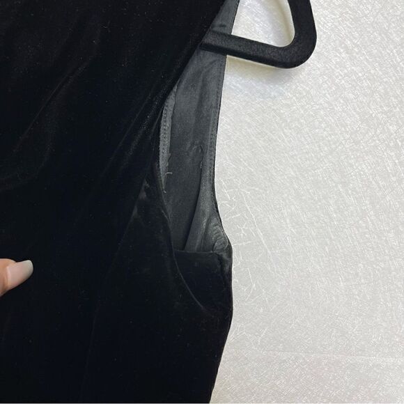 Kiki Hart New York Vintage Velvet Two Piece Cocktail Dress Set Black - Picture 9 of 10